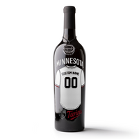 Minnesota Twins Custom Jersey Etched Wine