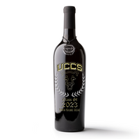 University of Colorado Colorado Springs Custom Alumni Etched Wine