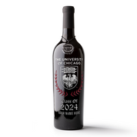 University of Chicago Custom Alumni Etched Wine