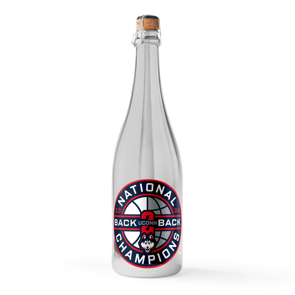 UCONN 2024 Men's Basketball Champions Metallic Silver Bubbly