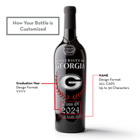University of Georgia Custom Alumni Display Bottle