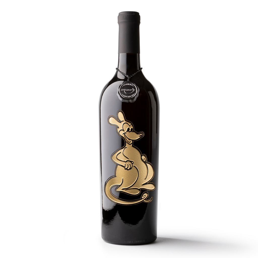 UMKC Retro Logo Etched Wine