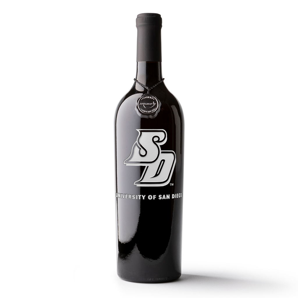 University of San Diego Etched Wine