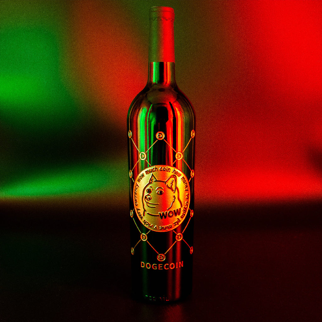 Dogecoin Token Etched Wine