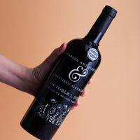 Floral Wedding Custom Etched Wine Bottle