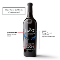 UMKC Custom Alumni Etched Wine