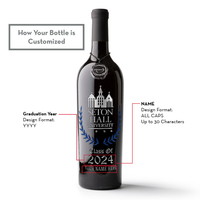 Seton Hall University Custom Alumni Etched Wine