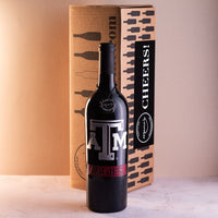 Texas A&M Aggies Etched Wine