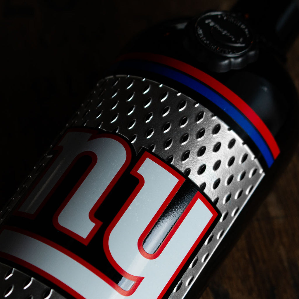 New York Giants Jersey Logo Etched Wine