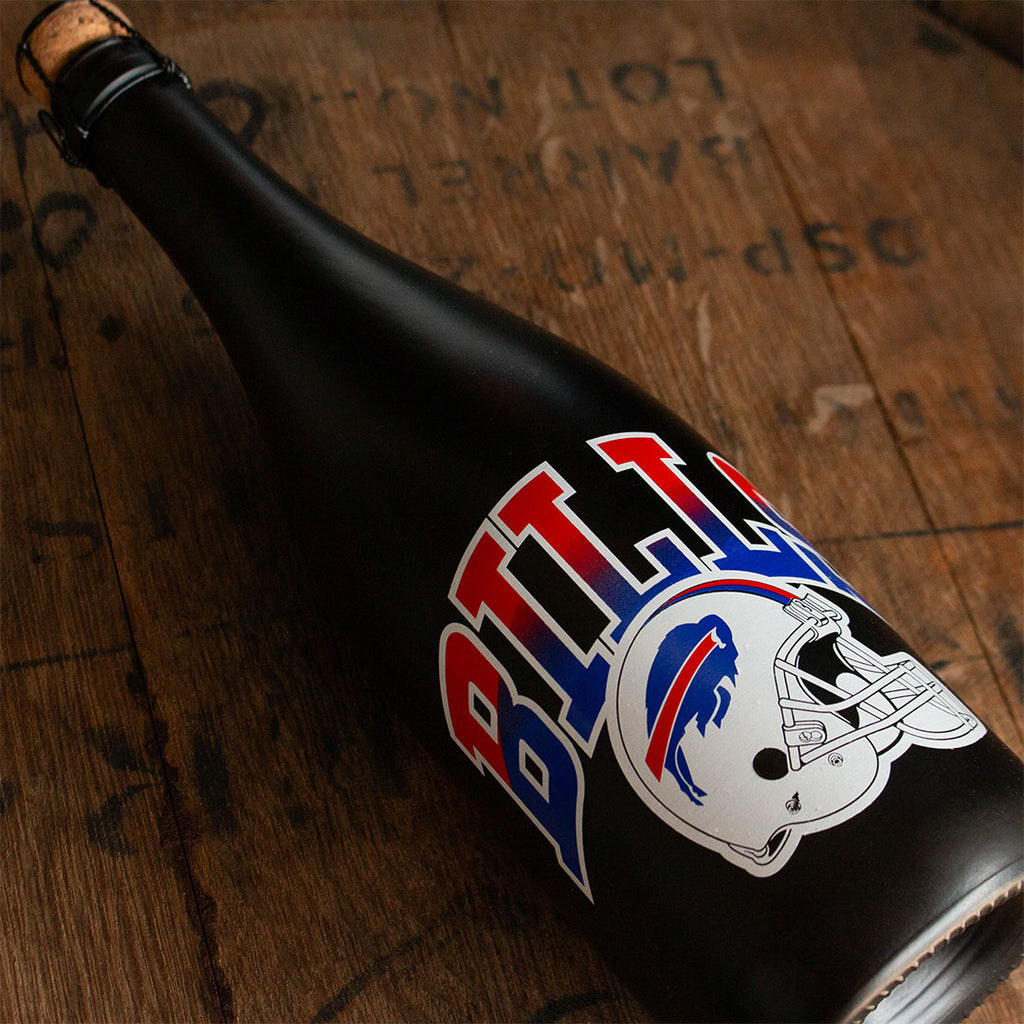 Buffalo Bills Helmet Matte Black Bubbly