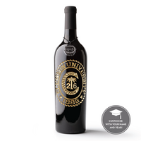 Clemson University Custom Ring Etched Wine