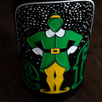 Elf Logo Etched Wine Bottle