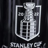 2022 Colorado Avalanche Stanley Cup Champions Logo Etched Wine