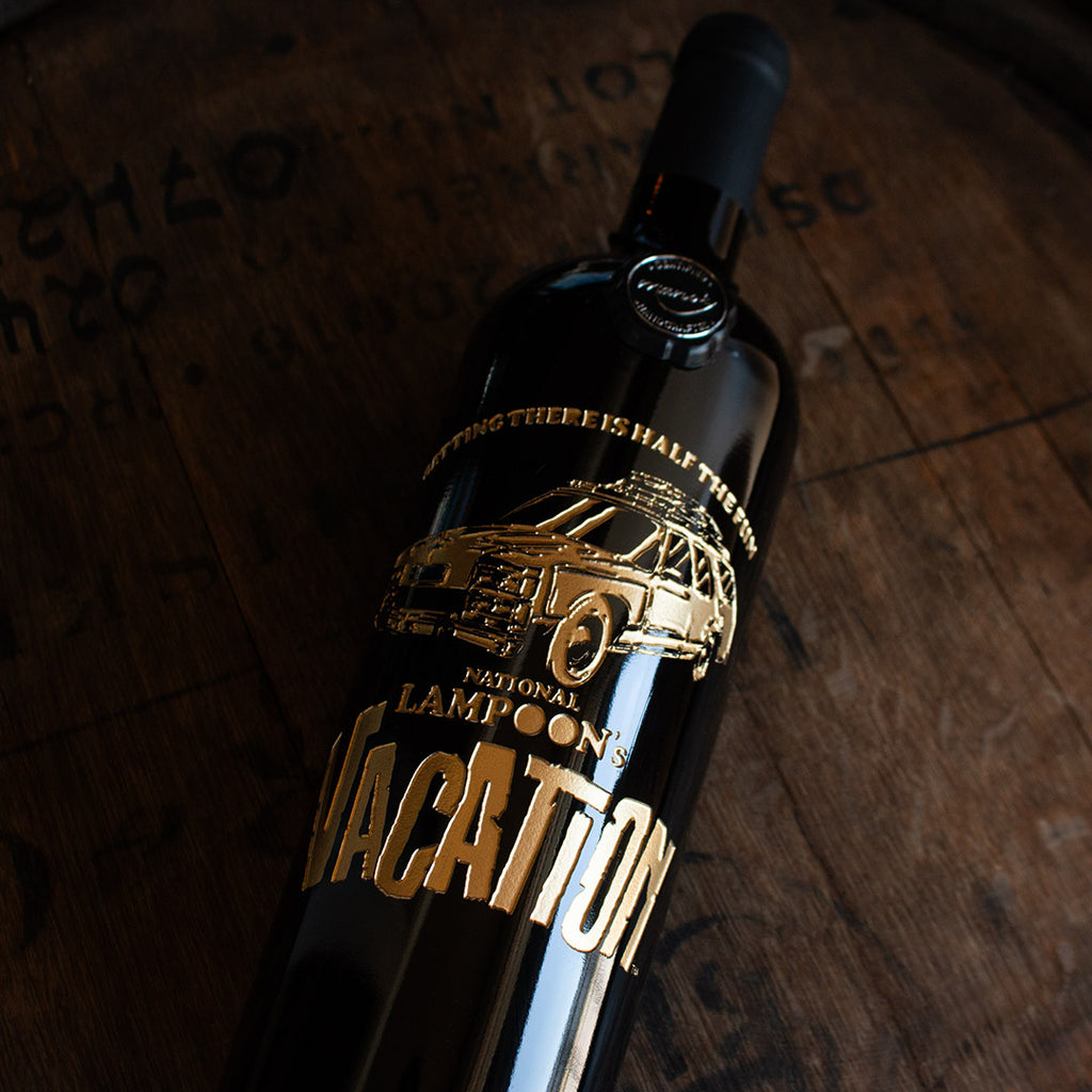 National Lampoons Vacation Car Etched Wine