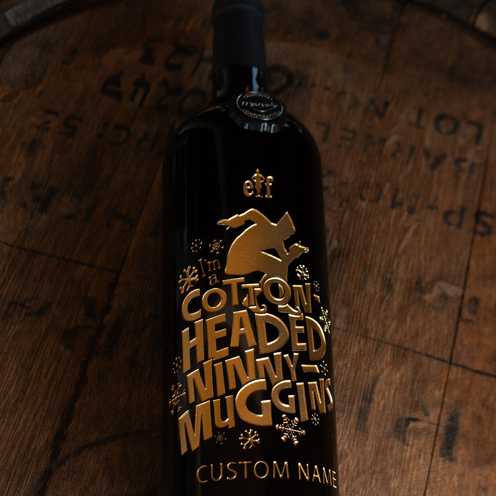 Elf Custom Name Etched Wine