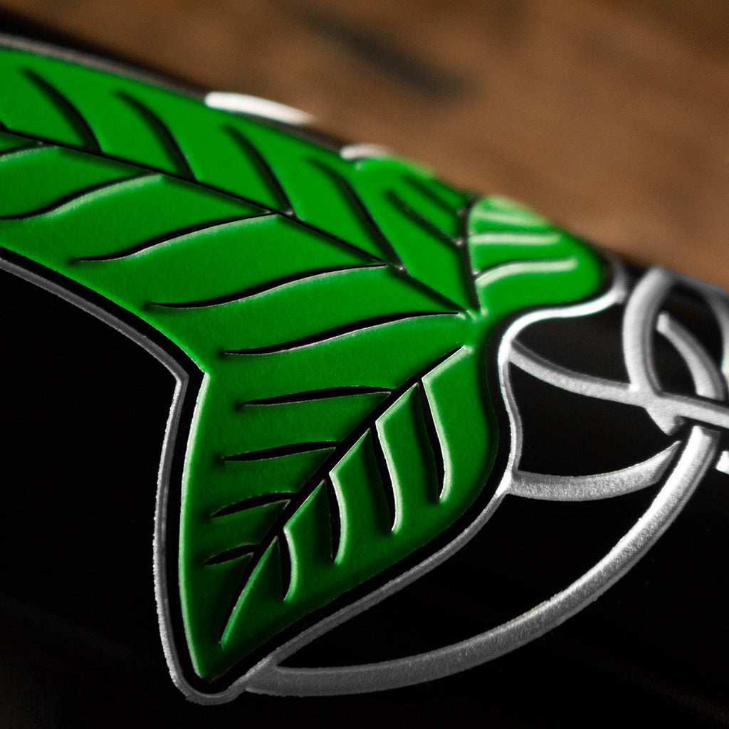 The Lord of the Rings Leaf of Lorien Custom Name Etched Wine