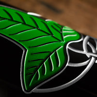 The Lord of the Rings Leaf of Lorien Custom Name Etched Wine