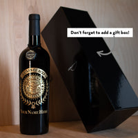 Custom Graduation Laurel Etched Wine