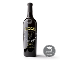 University of Colorado Colorado Springs Custom Alumni Etched Wine