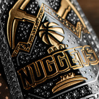 Nuggets 2023 Commemorative Championship Ring Etched Wine Bottle
