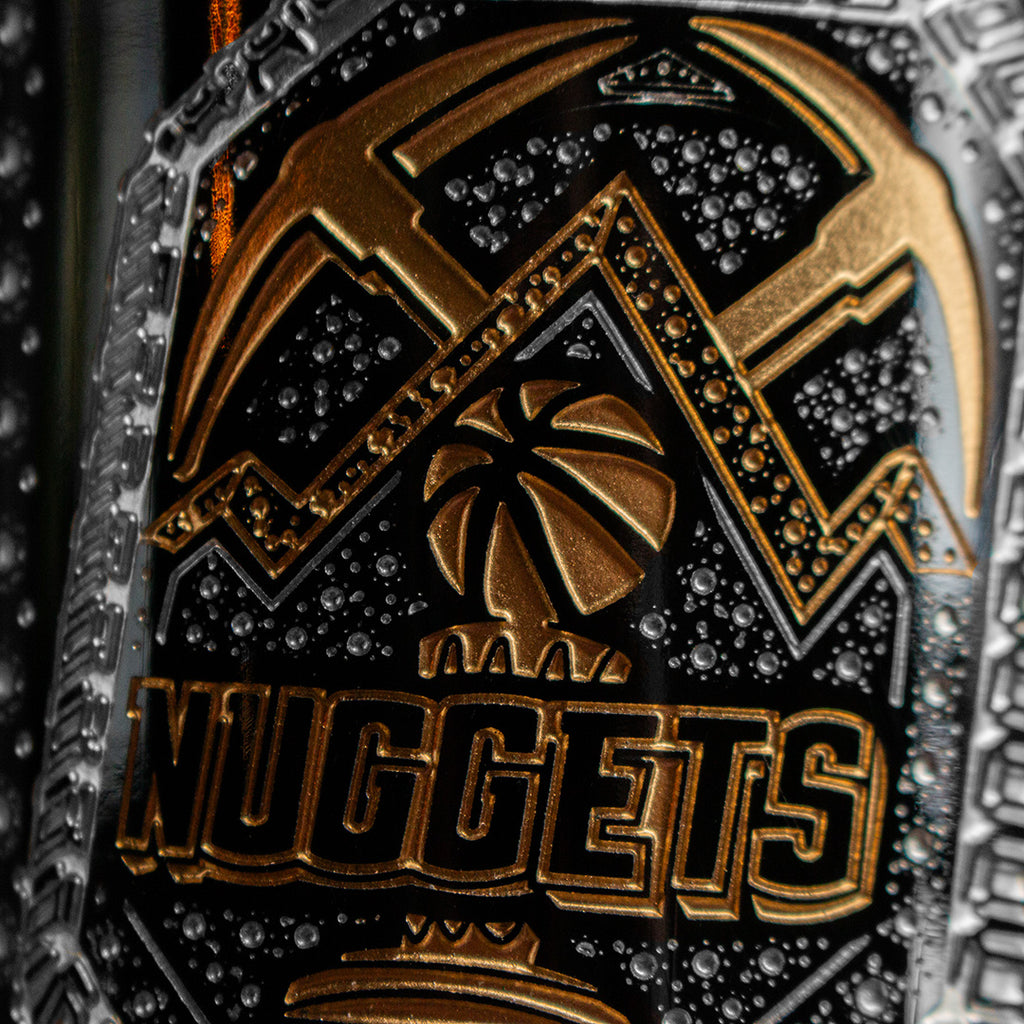 Nuggets 2023 Commemorative Championship Ring Etched Wine Bottle
