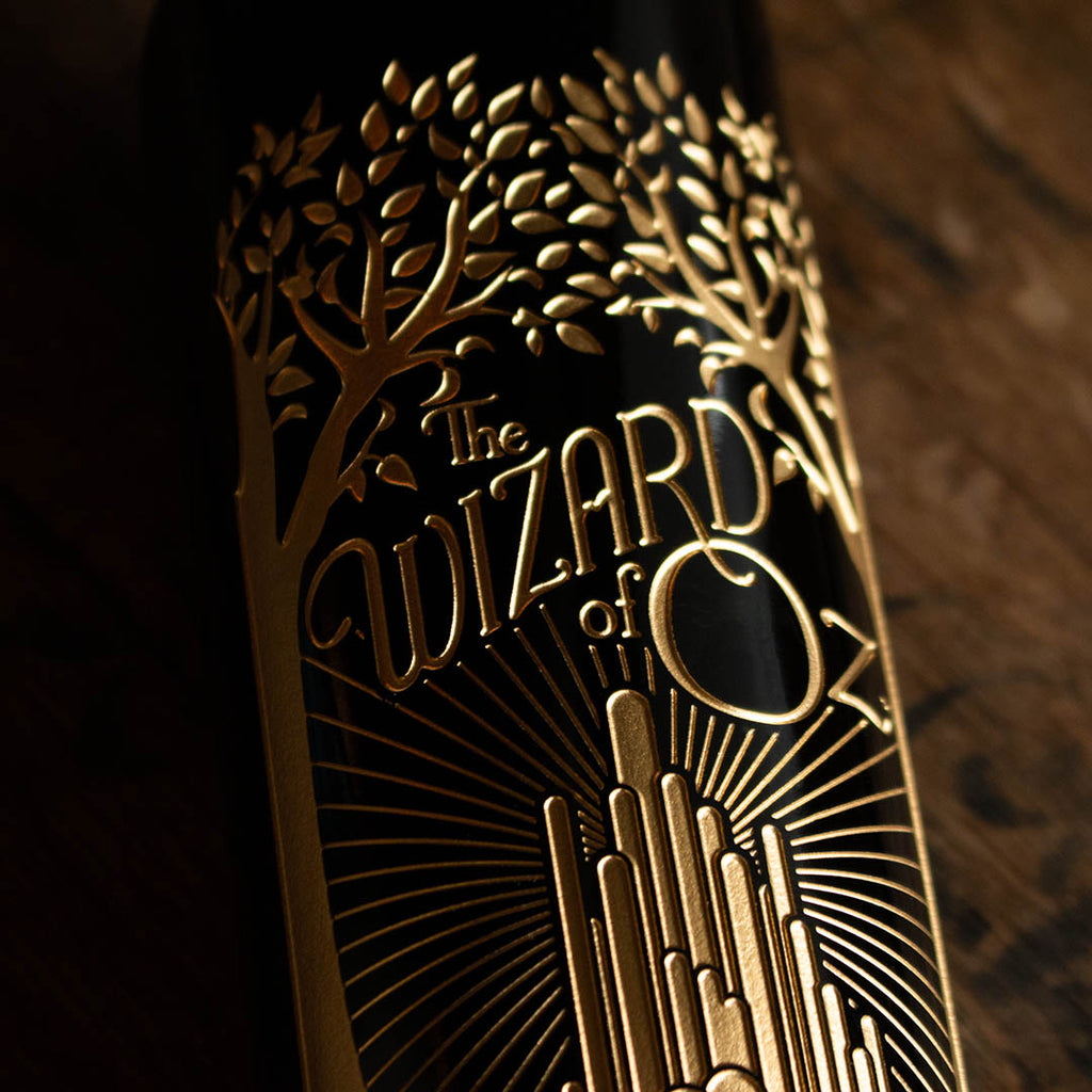 The Wizard of Oz Tree etched wine