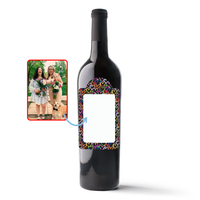 Graffiti Hearts Custom Photo Label Wine