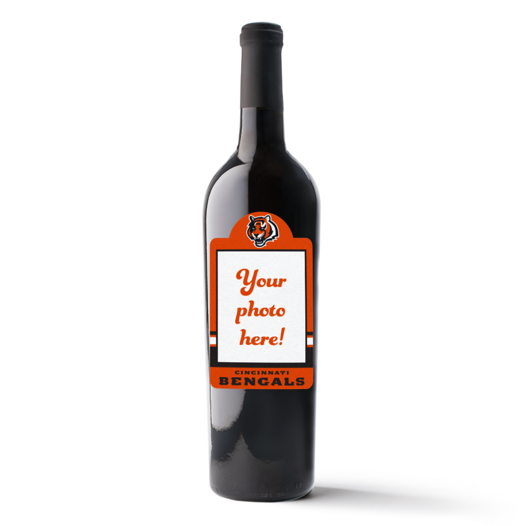 Cincinnati Bengals Custom Photo Label Wine