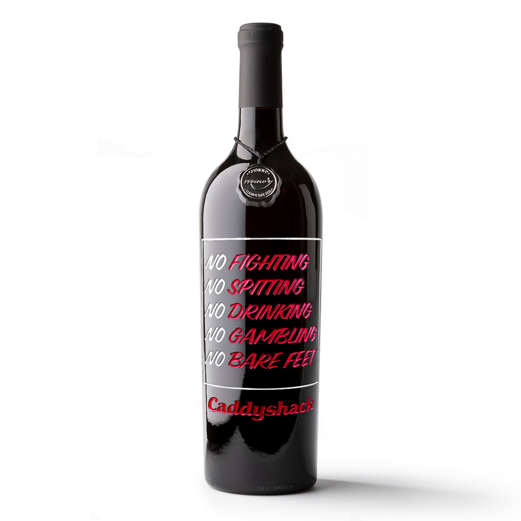 Caddyshack Sign Etched Wine