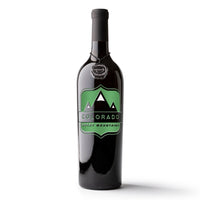 Colorado Rocky Mountains Etched Wine Bottle
