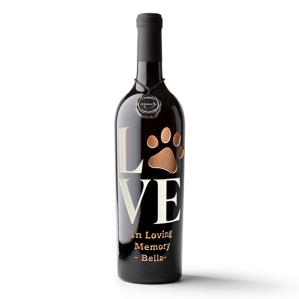LOVE Pet Custom Etched Wine