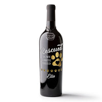 Rescued is my Favorite Breed Custom Etched Wine