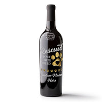 Rescued is my Favorite Breed Custom Etched Wine