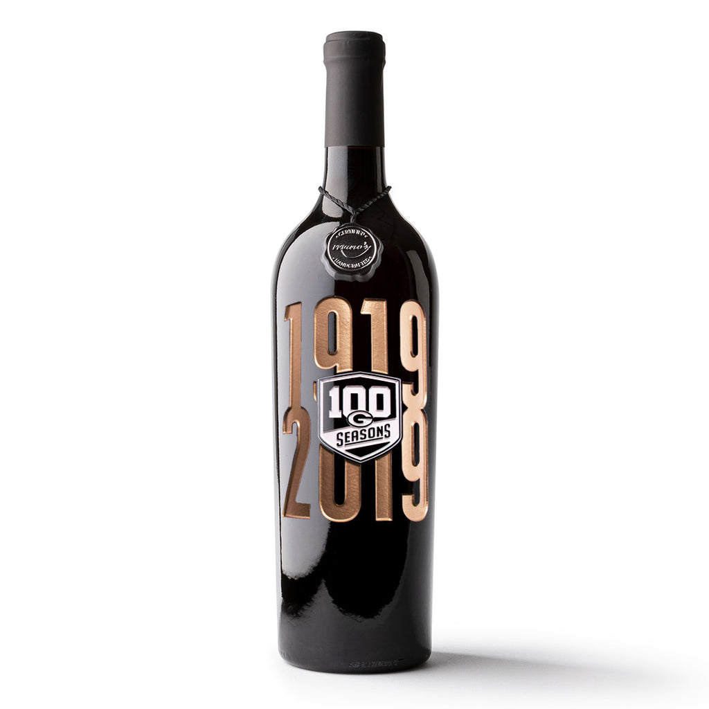Green Bay Packers 1919-2019 100 Seasons Etched Wine