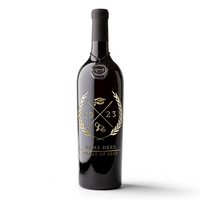 Custom Graduation Year Etched Wine Bottle