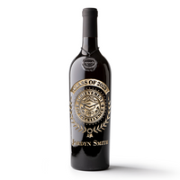 Custom Graduation Laurel Etched Wine