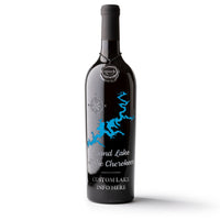 Grand Lake O' the Cherokees Custom Etched Wine