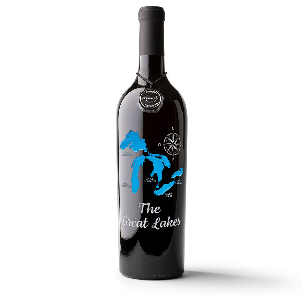 The Great Lakes Etched Wine