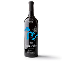 The Great Lakes Custom Etched Wine