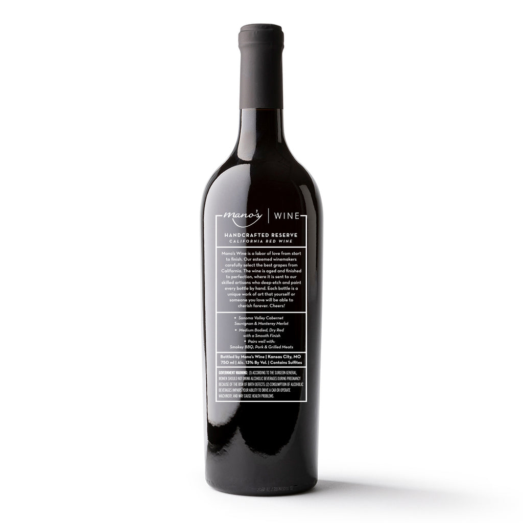 Birthday Frame Custom Etched Wine Bottle