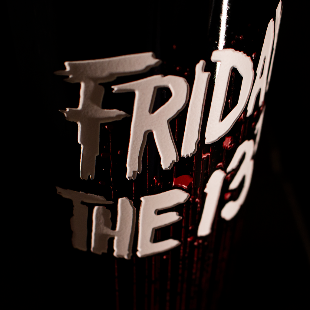 Friday the 13th Logo Etched Wine