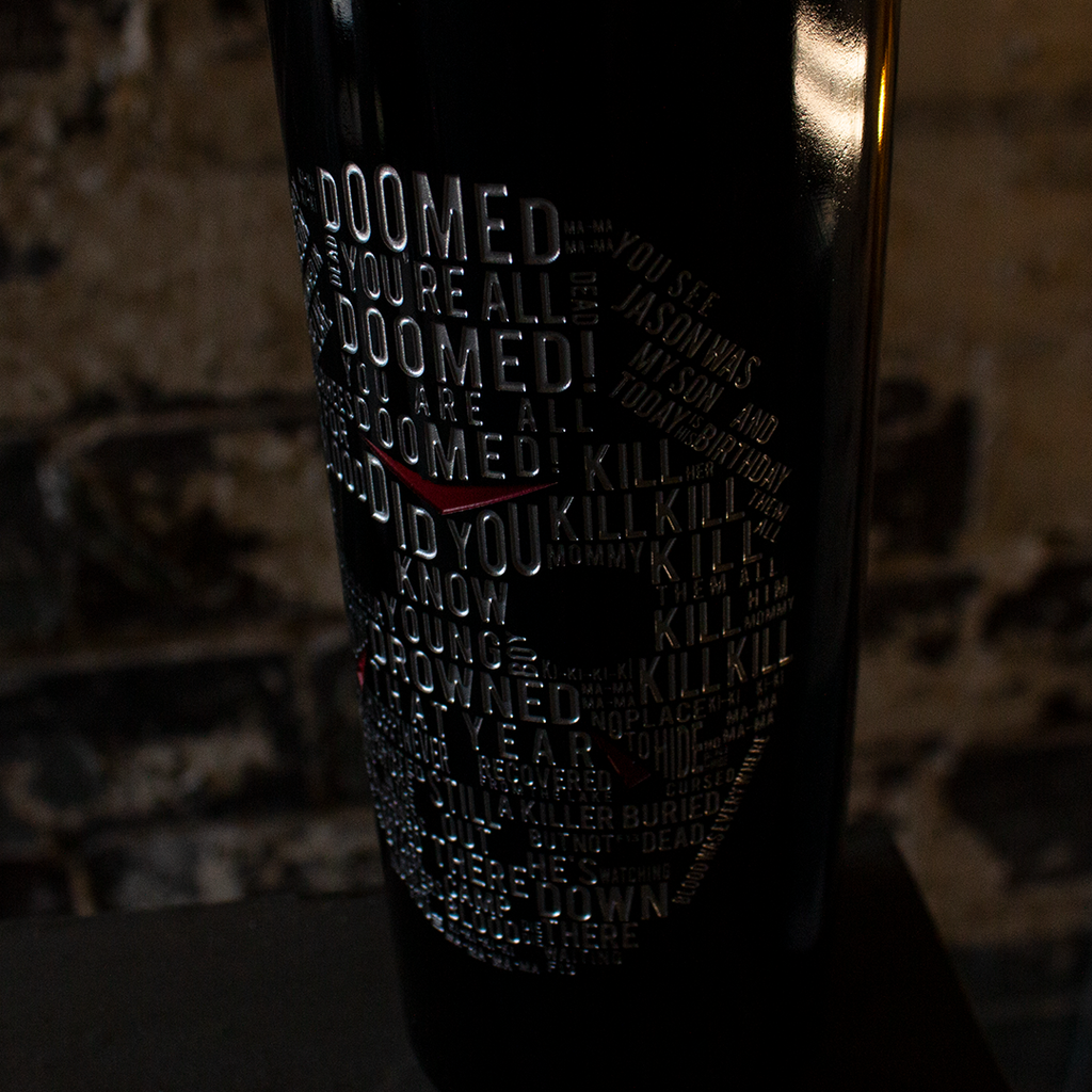 Friday the 13th Mask Etched Wine