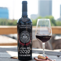 Illinois State University Custom Alumni Etched Wine Bottle