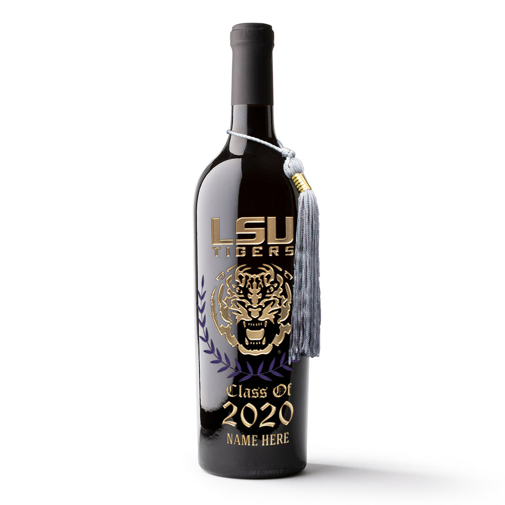 Louisiana State University Custom Alumni Etched Wine