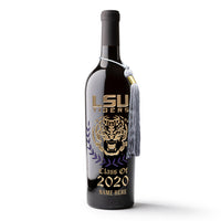 Louisiana State University Custom Alumni Etched Wine