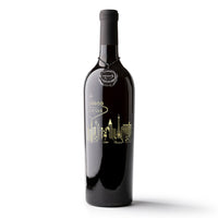 Las Vegas Skyline Etched Wine Bottle
