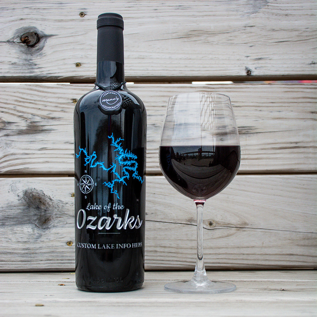 Lake of the Ozarks Custom Etched Wine