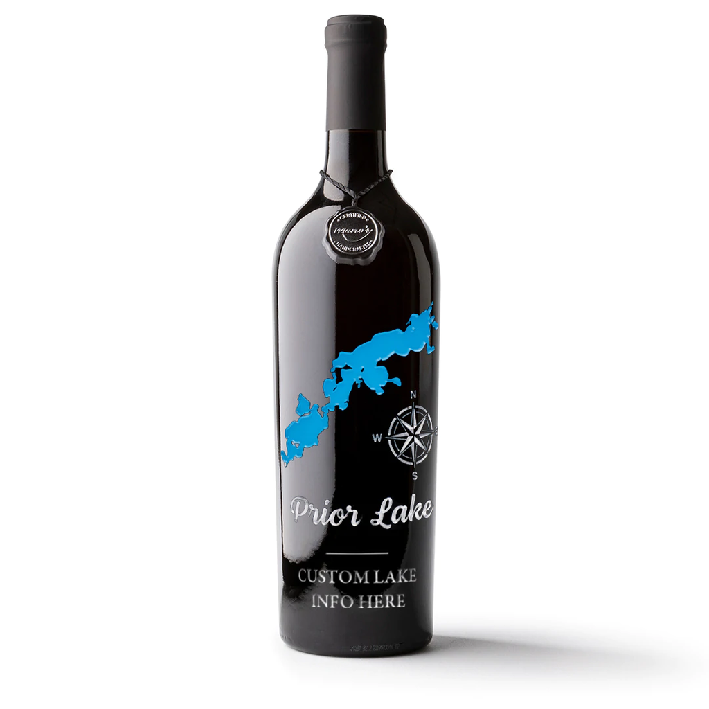 Prior Lake Custom Etched Wine