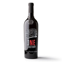 New England Revolution Logo Custom Name Etched Wine