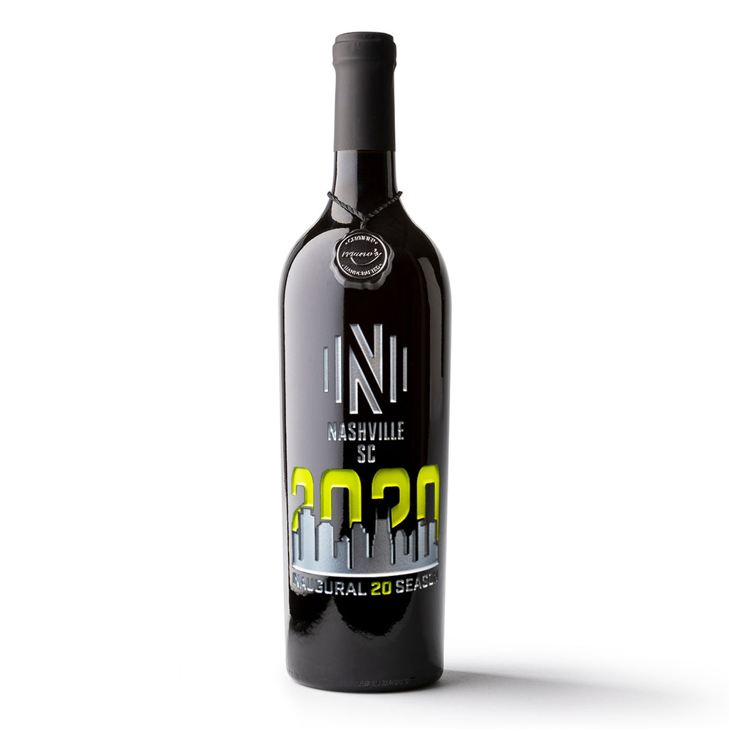 Nashville SC 2020 Inaugural Season Etched Wine